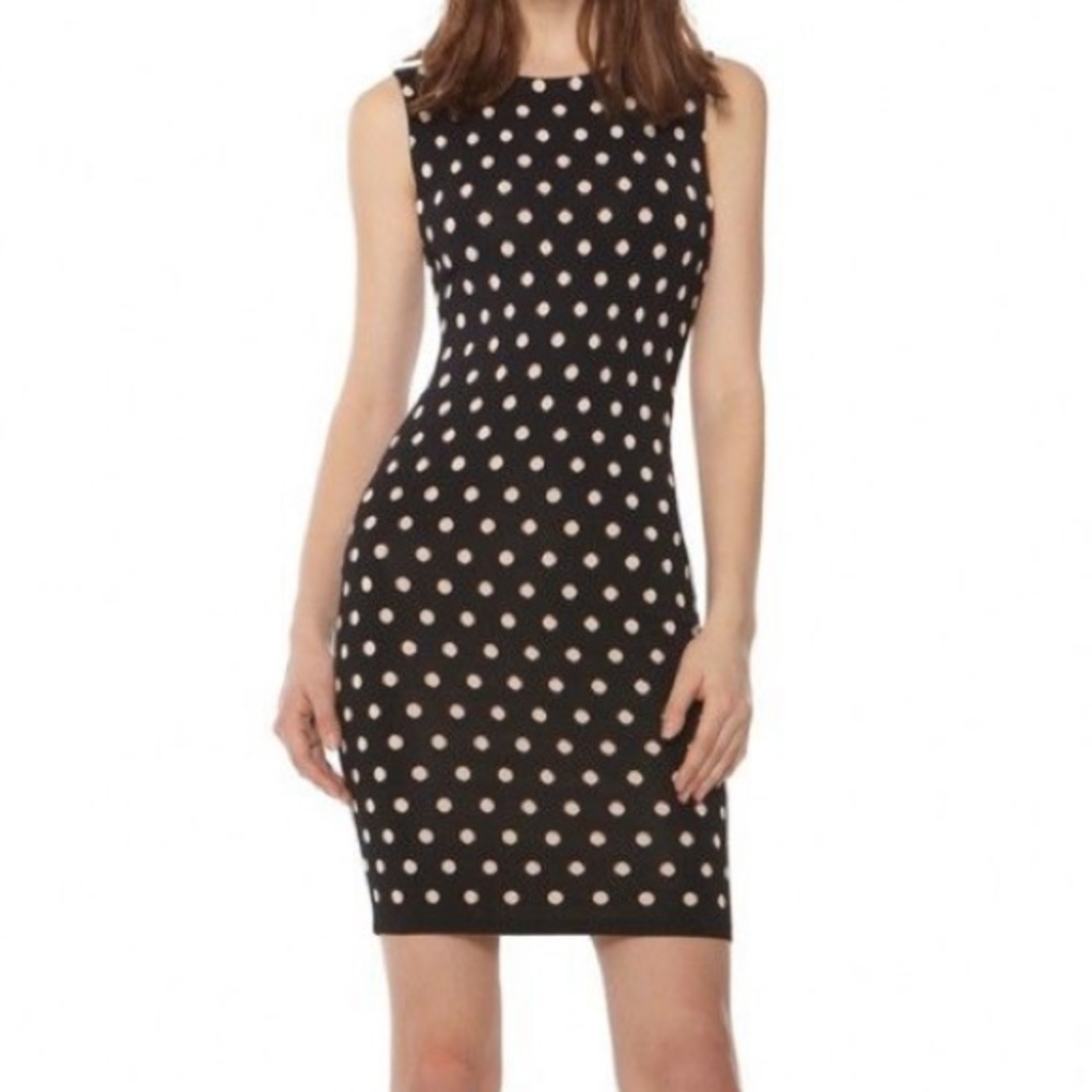 Alice + Olivia Polk a dot bodycon sheath dress